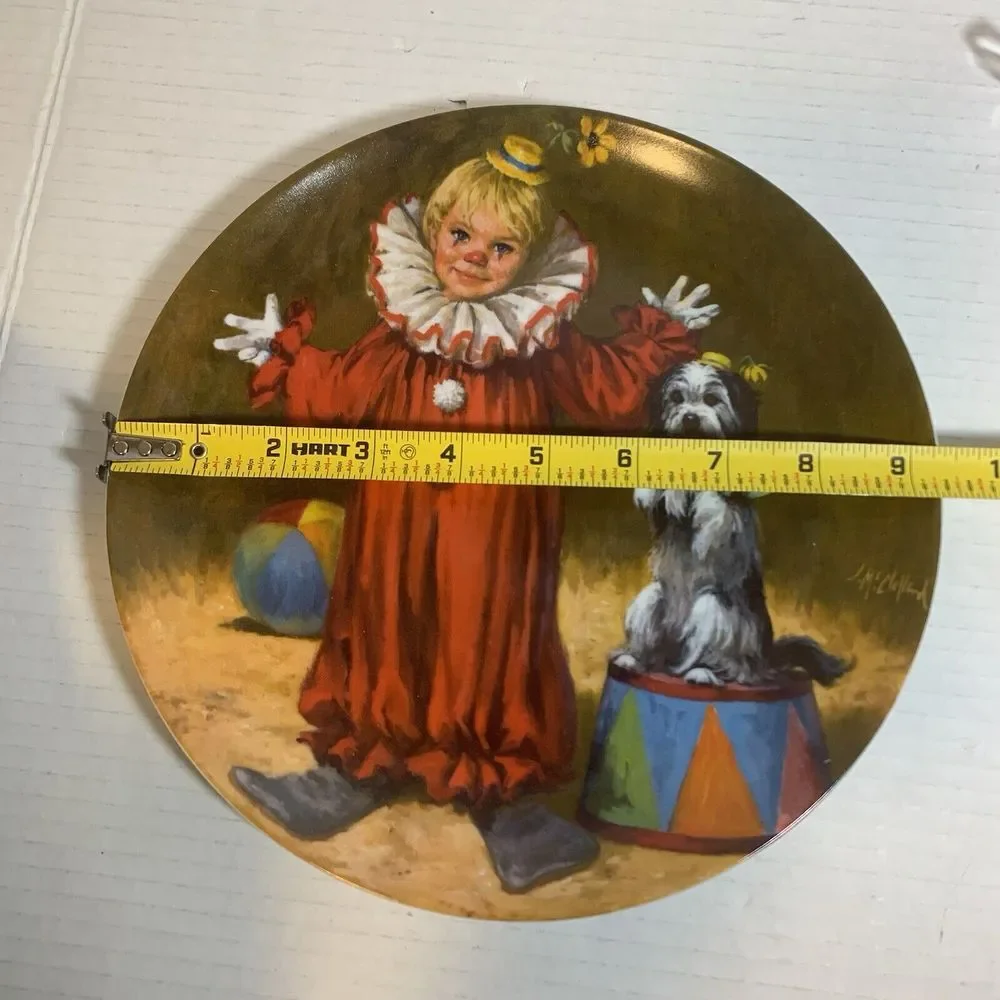 1982 McClelland TOMMY‎ THE CLOWN Collector Plate Children's Circus Collection